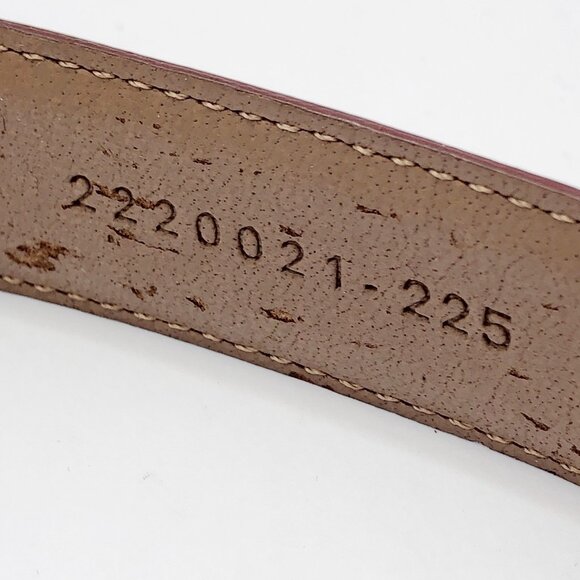 Ralph Lauren RL Crown 67 Brown Reptile Embossed Genuine Leather Belt Size M - Picture 7 of 14